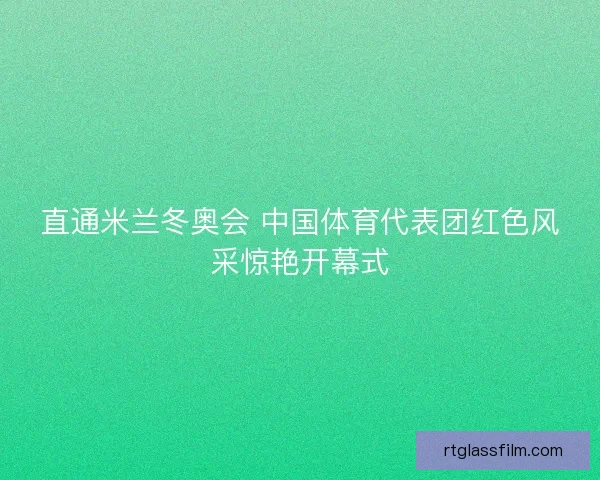 直通米兰冬奥会 中国体育代表团红色风采惊艳开幕式